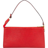 Louis Vuitton Rouge Epi Leather Pochette Accessoire Handbag