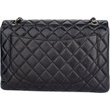 Chanel Quilted Lambskin Palladium Maxi Single Flap Crossbody Bag