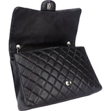 Chanel Quilted Lambskin Palladium Maxi Single Flap Crossbody Bag