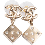 Chanel Crystal Dice Earrings
