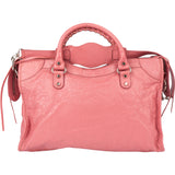 Balenciaga Pink Leather City Handbag