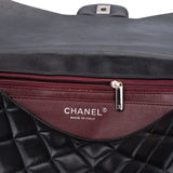 Chanel Quilted Lambskin Palladium Maxi Single Flap Crossbody Bag