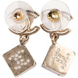 Chanel Crystal Dice Earrings