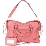 Balenciaga Pink Leather City Handbag
