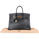 Hermès Noir Ardennes Leather Birkin 35 Handbag