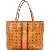 MCM Monogram Visetos Tote Croc-Embossed Liz Shoulder Bag