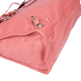 Balenciaga Pink Leather City Handbag