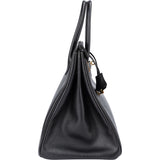 Hermès Noir Ardennes Leather Birkin 35 Handbag