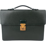 Louis Vuitton Vert Taiga leather Serviette Kourad Business Handbag