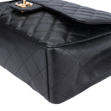 Chanel Quilted Caviar Leather Maxi Single Flap Crossbody Bag