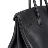 Hermès Noir Ardennes Leather Birkin 35 Handbag