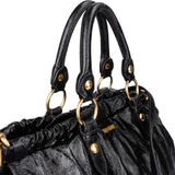 Miu Miu Black Patent Leather City Handbag