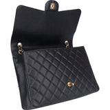 Chanel Quilted Caviar Leather Maxi Single Flap Crossbody Bag