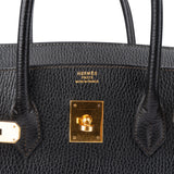 Hermès Noir Ardennes Leather Birkin 35 Handbag