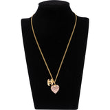 Chanel Crystal CC Heart Necklace