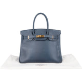 Hermès Bleu Epsom Leather Birkin 30 Handbag