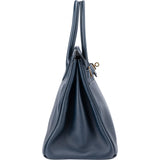 Hermès Bleu Epsom Leather Birkin 30 Handbag