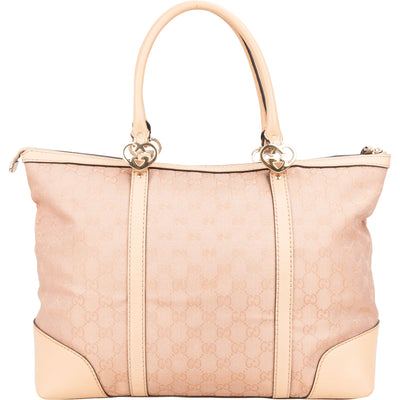 Gucci GG Glitter Monogram Twin Heart Handbag - vintageandkickz