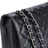 Chanel Quilted Lambskin Jumbo Single Flap Crossbody Bag