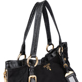 Prada Black Nylon Zipper Handbag