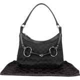 Gucci GG Monogram Horsebit Shoulder Bag