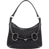 Gucci GG Monogram Horsebit Shoulder Bag