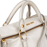 Miu Miu White Leather City Handbag