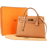 Hermès Natural Courchevel Leather Kelly 32 Handbag