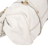 Miu Miu White Leather City Handbag