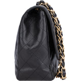 Chanel Quilted Caviar Leather Jumbo Single Flap Crossbody Bag