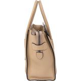 Céline Taupe Leather Luggage Handbag