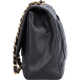 Chanel Quilted Caviar Leather Jumbo Single Flap Crossbody Bag