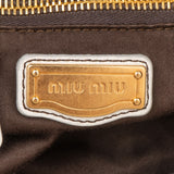 Miu Miu White Leather City Handbag