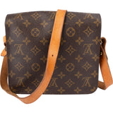 Louis Vuitton Canvas Monogram Cartouchiere MM Crossbody Bag