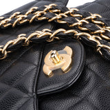 Chanel Quilted Caviar Leather Jumbo Single Flap Crossbody Bag