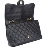 Chanel Quilted Caviar Leather Jumbo Single Flap Crossbody Bag