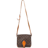 Louis Vuitton Canvas Monogram Cartouchiere MM Crossbody Bag