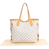 Louis Vuitton Damier Azur Neverfull MM Shopper Bag