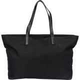Prada Black Nylon Triangle Shopper Handbag
