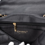 Chanel Quilted Caviar Leather Jumbo Single Flap Crossbody Bag