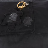 Prada Black Nylon Triangle Shopper Handbag