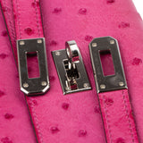 Hermès Fuchsia Ostrich Leather Kelly Wallet