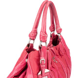 Prada Pink Nylon Leather Mix Handbag