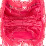 Prada Pink Nylon Leather Mix Handbag