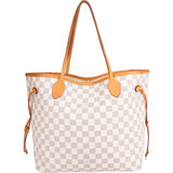 Louis Vuitton Damier Azur Neverfull MM Shopper Bag