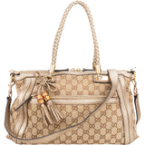 Gucci GG Monogram Bamboo Shoulder Bag