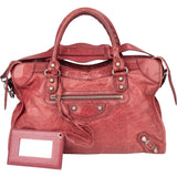 Balenciaga Red Leather City Handbag