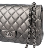 Chanel Quilted Lambskin Jumbo Double Flap Crossbody Bag