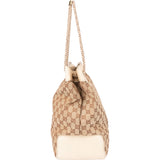Gucci GG Monogram Leather String Shoulder Bag