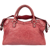 Balenciaga Red Leather City Handbag